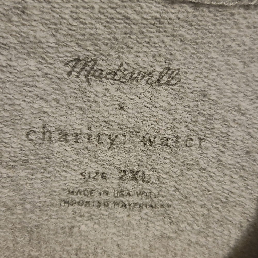 Madewell X Charity Water | Women's Gray Hoodie Sw… - image 3